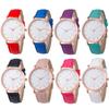 Elegant Ladies Leather Strap Quartz Wristwatch Girl Bracelet Watch Gifts for Woman