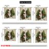 2pcs,2D Plane Printing Pattern Curtains Snowman_ Tree & Holly Versatile 100% Polyester (without Rod) Versatile All Perfect for