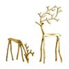 Indoor Festive Ornaments Christmas Reindeer Statue, Small Deer Sculpture Figurine, Modern Elegant Office Desk Decorations Holiday Decor for Tabletop,