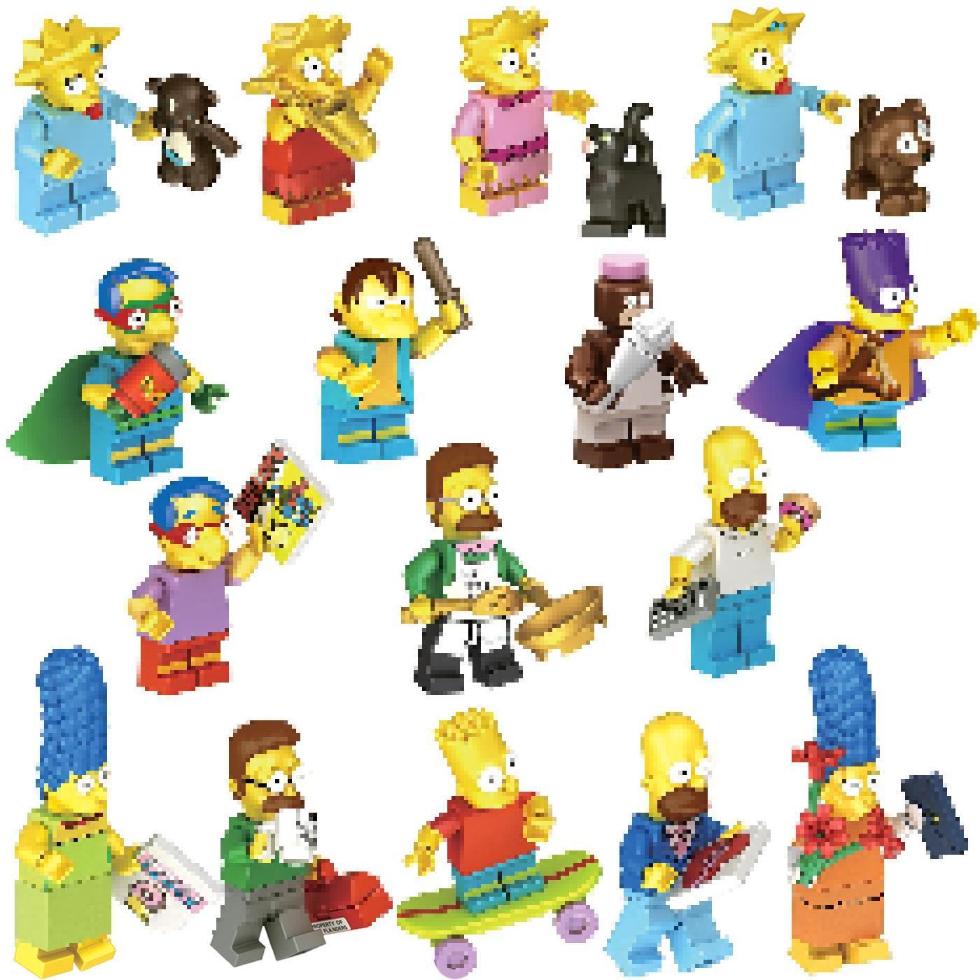 Jauna Simpsonu Sērijas Celtniecības Bloku Minifigūra