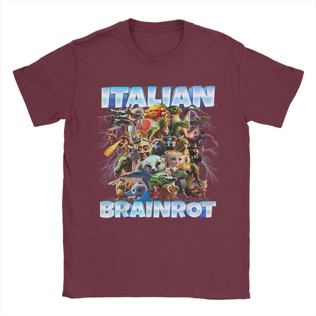 Italian Brainrot Characters Meme T Shirts Unisex 100 Cotton Novelty TShirts O Neck  Tees Short Sleeve Clothing Summer