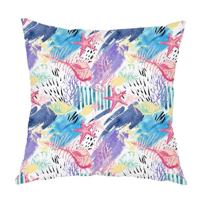 Abstract Art Geometric Pillowcase Arabic Colorful Watercolor  Bedroom Living Room Home Modern