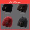 Knitted Beanie Thick Hat Winter Warmth Unisex Cap Windproof Gift Solid Color