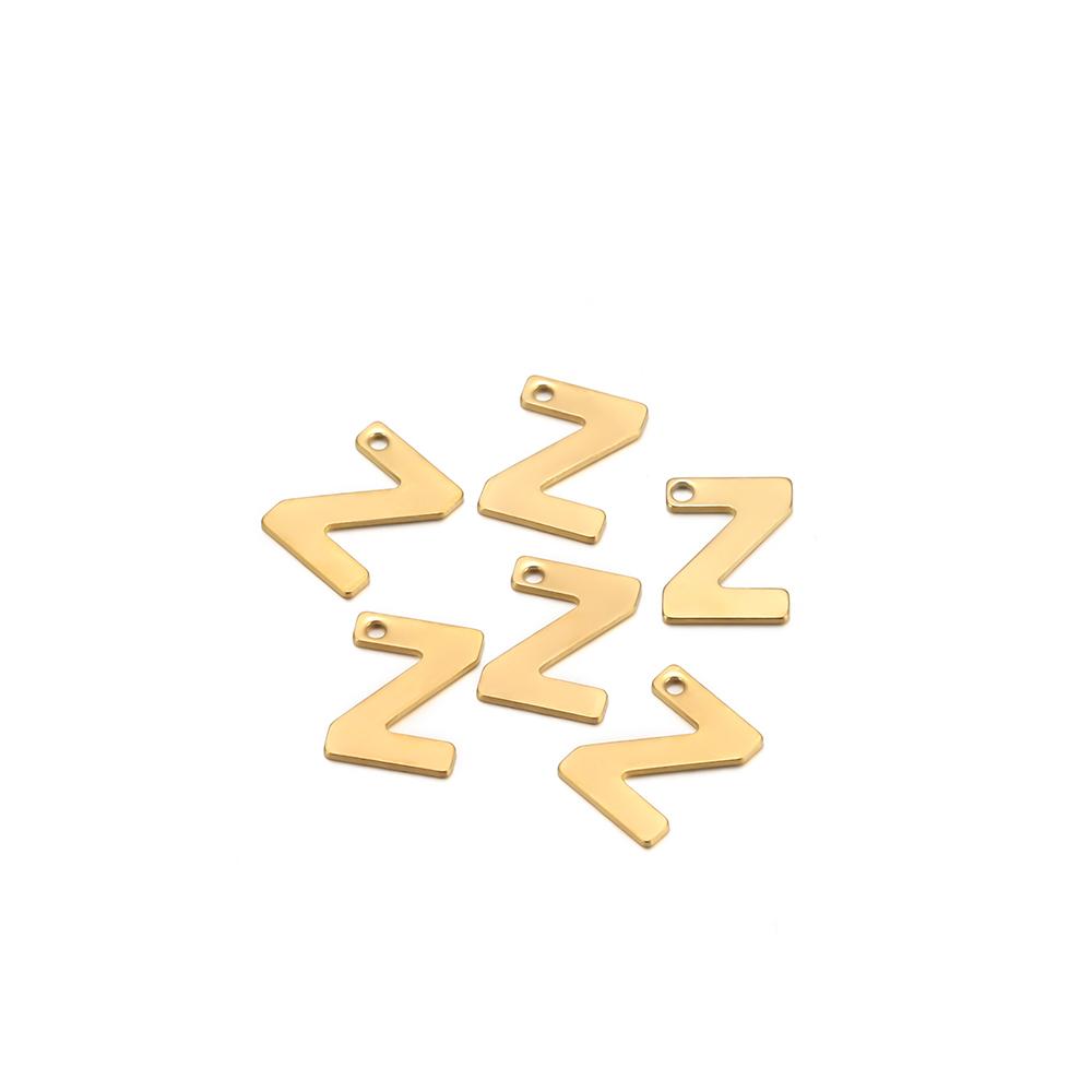 30pcs Stainless Steel Gold Color A-Z 26 Letter Pendant Alphabet Charms Pendant for DIY Jewelry Making Earrings Bracelet Necklace