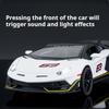 1:32 Scale Lambor SVJ63 ONE Model Cars Toy Alloy Diecast Rubber Tires Simulated Interior Miniature Vehicle Toddler Kids Gifts