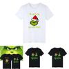 Festive Christmas The Grinch Short Sleeve T-shirt With Resting Grinch Face Design
