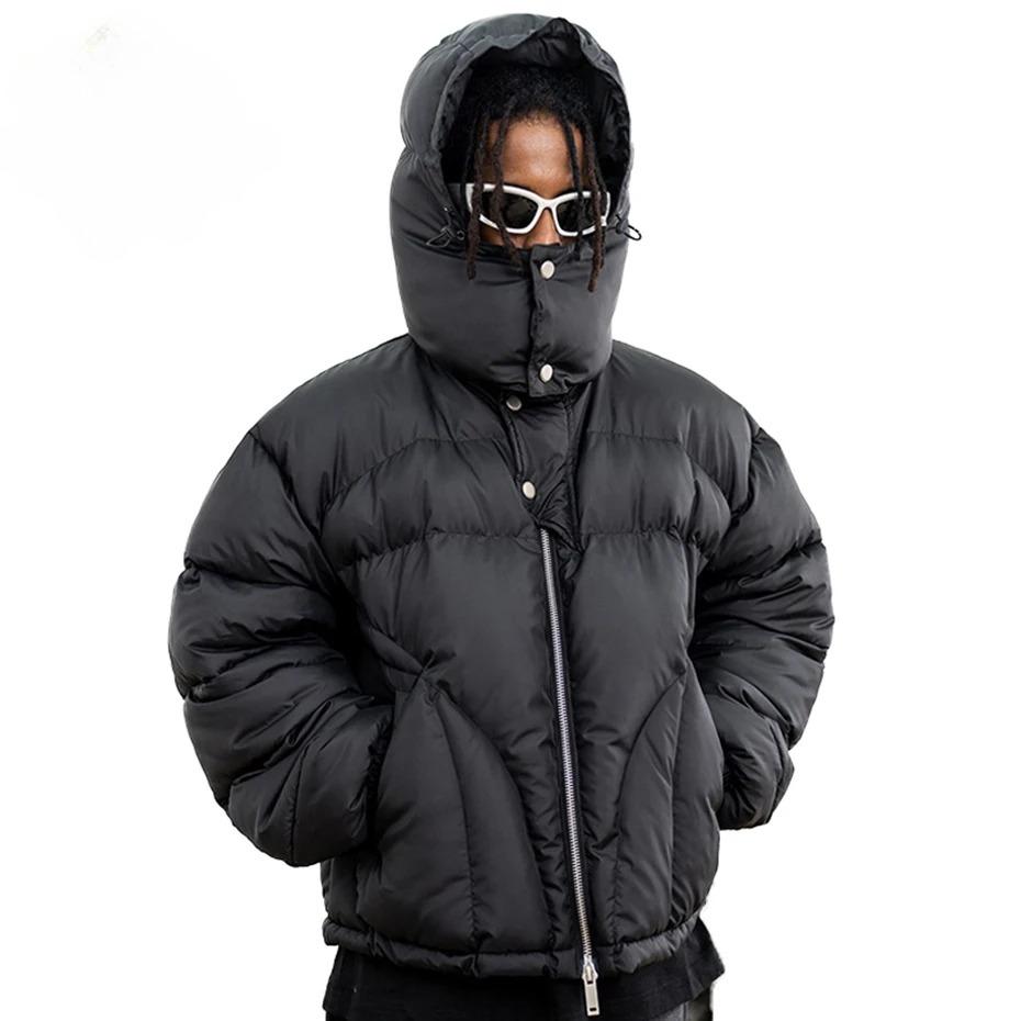ZYLLO Winter Jackets Thicken Warm Parkas Coats Streetwear Harajuku Hip Hop Oversized Jackets Casual Loose Padded Jackets Outwear