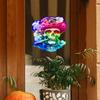 Halloween Colorful Laser Personalized Skull Glass Window Home Festival Decoration Stickers