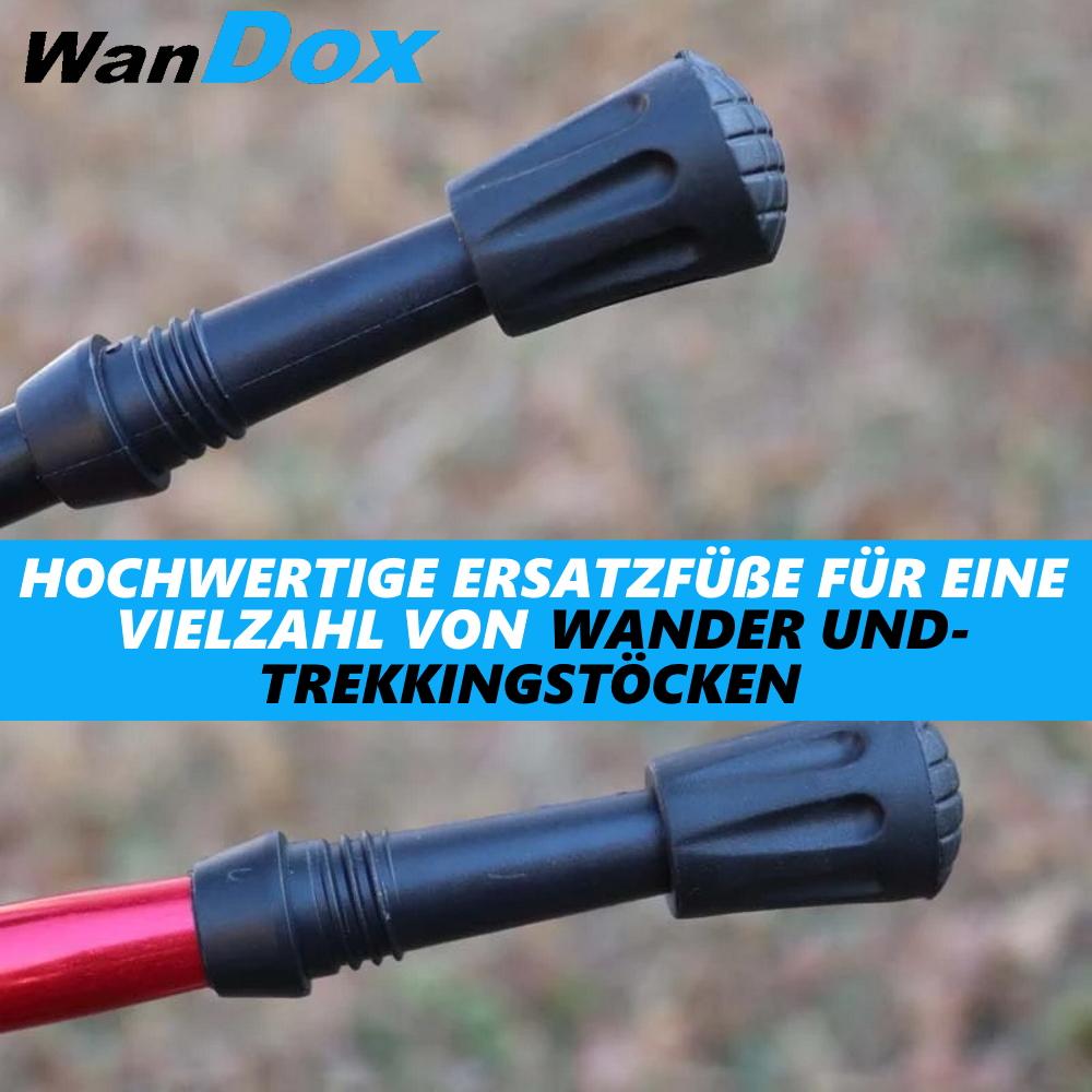 WanDox Hiking Poles Asphalt Attachments [14x] Nordic Walking Rubber Buffers Trekking