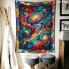Space Wall Tapestry Aesthetic Wall Hanging Printed Fabric Blanket Decorative Tapestries for Bedroom Living Room Home Decor