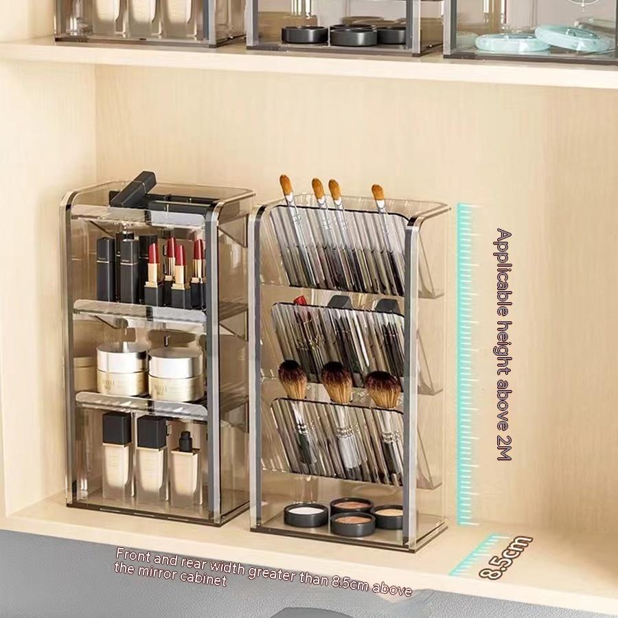 Make-up-Organizer, Kosmetik, Lippenstift, Schmuck, Vitrinen, stapelbare Aufbewahrungsbox, Bürstenhalter, Badezimmer-Aufbewahrungsorganisation