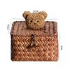 Woven Sea Vine & Bamboo Rectangle Snack Storage Basket