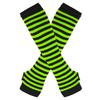 Gestreeepte Vingerloze Armwarmers, Gebreide Armhoezen met Duimgat voor Cosplay & Feest