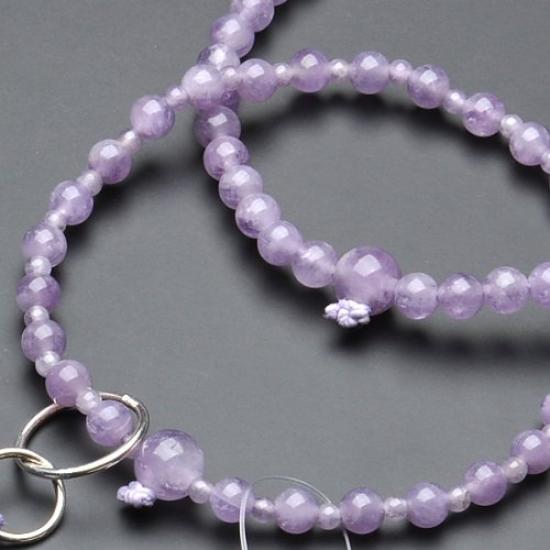 Buddhist altar shop Takita Shoten Prayer beads Jodo sect formal prayer beads Shiunseki Rokuman Jodo 8 inches pure silk Hana Bonten tassel Kyoto prayer