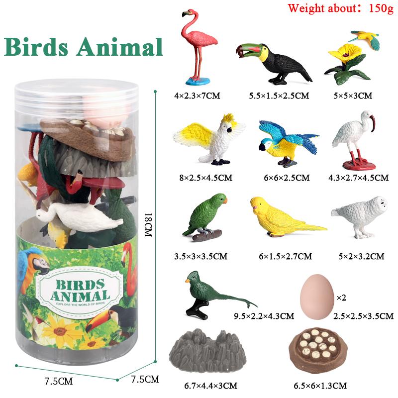 Oenux Miniature Animals Set Wild Sealife Farm Dinosaur Brinquedo Figurine Model Action Figures Zoo Cute Education Kids Toy Gift