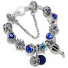Charm Bracelets For Women With Blue Crystal Beads Star Air -Balloon Pendant Diy Bracelets Fashion Jewelry