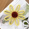 Bohemian Sunflower Wall Art Hanging Ornament for Baby Girls Bedroom Decorations Handmade Woven Flower Pendant Decor