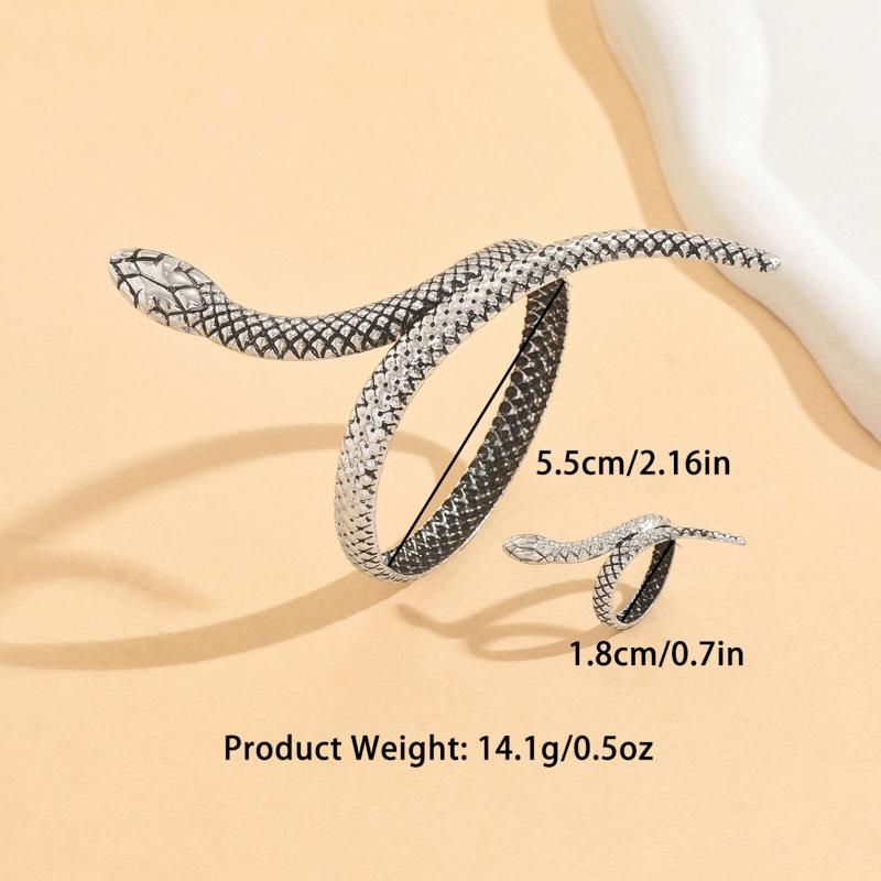 Punk Snake Bendable Choker Adjustable Y-Shaped Metal Snake Wrap Necklace Personality Jewelry Accessory