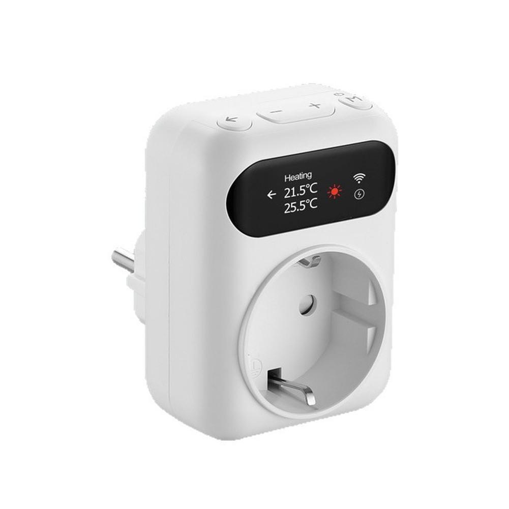 For Tuya WIFI Digital Thermostat Socket 16A Outlet Featuring Remote App Access and Voice Control Compatibility
