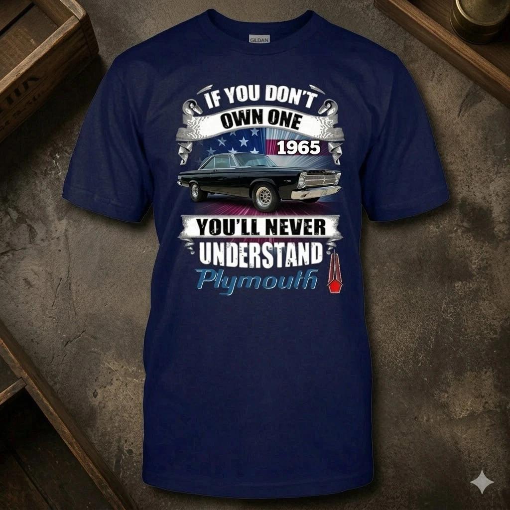 1965 Plymouth T Shirt Retro Classic Car Graphic Tee XXXL