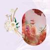 New Fashion Enamel Flower Brooch for Women, Niche High-end Silk Scarf Buckle, Anti-light Suit Clothing Corsage