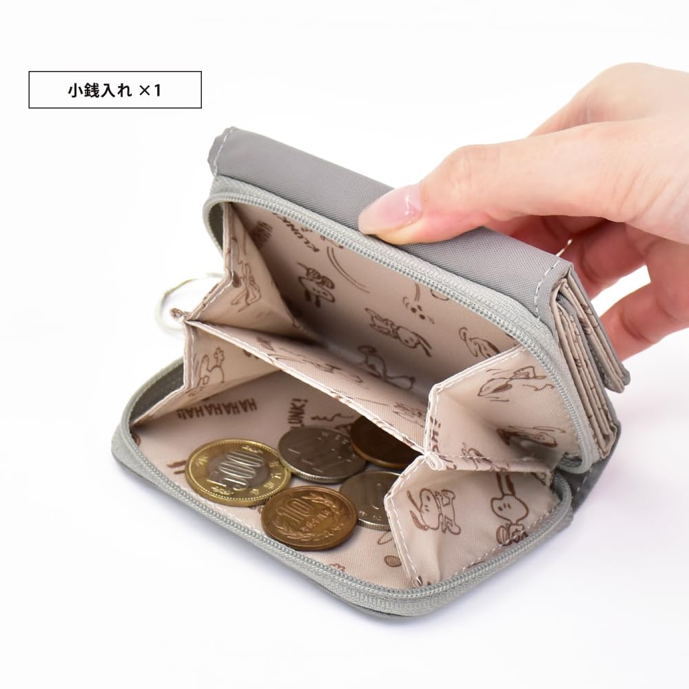 Snoopy Tri-fold Wallet with Bill and Coin Compartment, Exterior Divider, for Women, Commuting, School, Travel, Adults, Students, and Kids, Cute