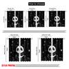 2pcs,2D Plane Printing Minimalist Curtains Starlit Panda 100% Polyester (without Rod) Holiday for Study, Living Room, Kitchen -