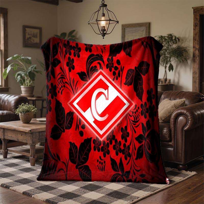 Spartak Moscow Print Flannel Blanket Soft Warm Sofa Bed Throw Blanket For Home Office Bedroom