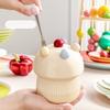 Stainless Steel Dessert Salad Fork Anti-scald Fruit Receipt Jar  Home Decor