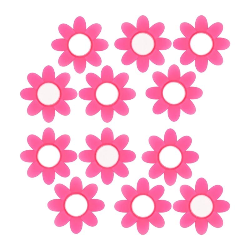 12Pcs Flower Shape Tennis Racket Shock Absorbers Silicone Vibration Dampeners Racket String Shock Absorbers Enduring