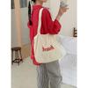 New letter printing bag women's large-capacity nylon shoulder bag casual versatile portable drawstring tote bag
