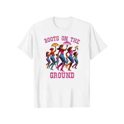 „Boots on the Ground“ Cowboy-Western-Stiefel-Grafik Unisex-T-Shirt