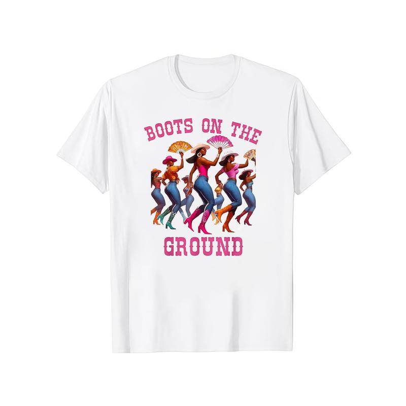 

Boots on the Ground Cowboy Western Boot Graphic unisex T-shirt S