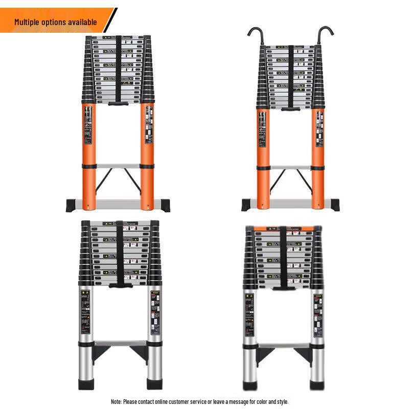 JINGGENG Retractable Heavy-Duty Aluminum Alloy Extension Ladder