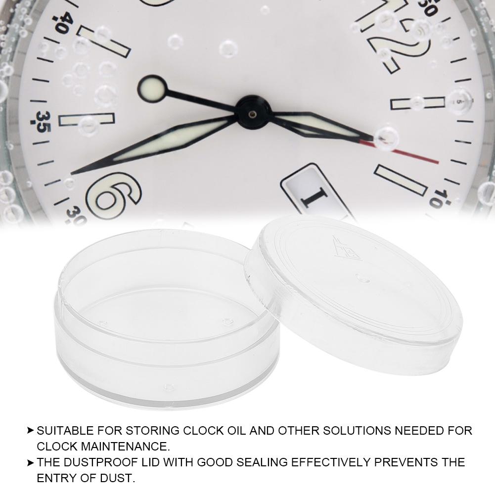 6Pcs Plastic Watch Movement Cleaning Maintenance Repair Pot Watch Oil Washing Jar