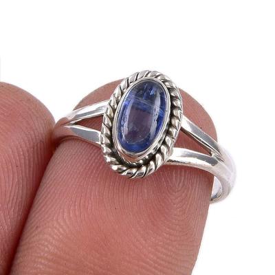Natural Kyanite Gemstone Handmade 925 Sterling Silver Jewelry Ring Size 6 S6R31