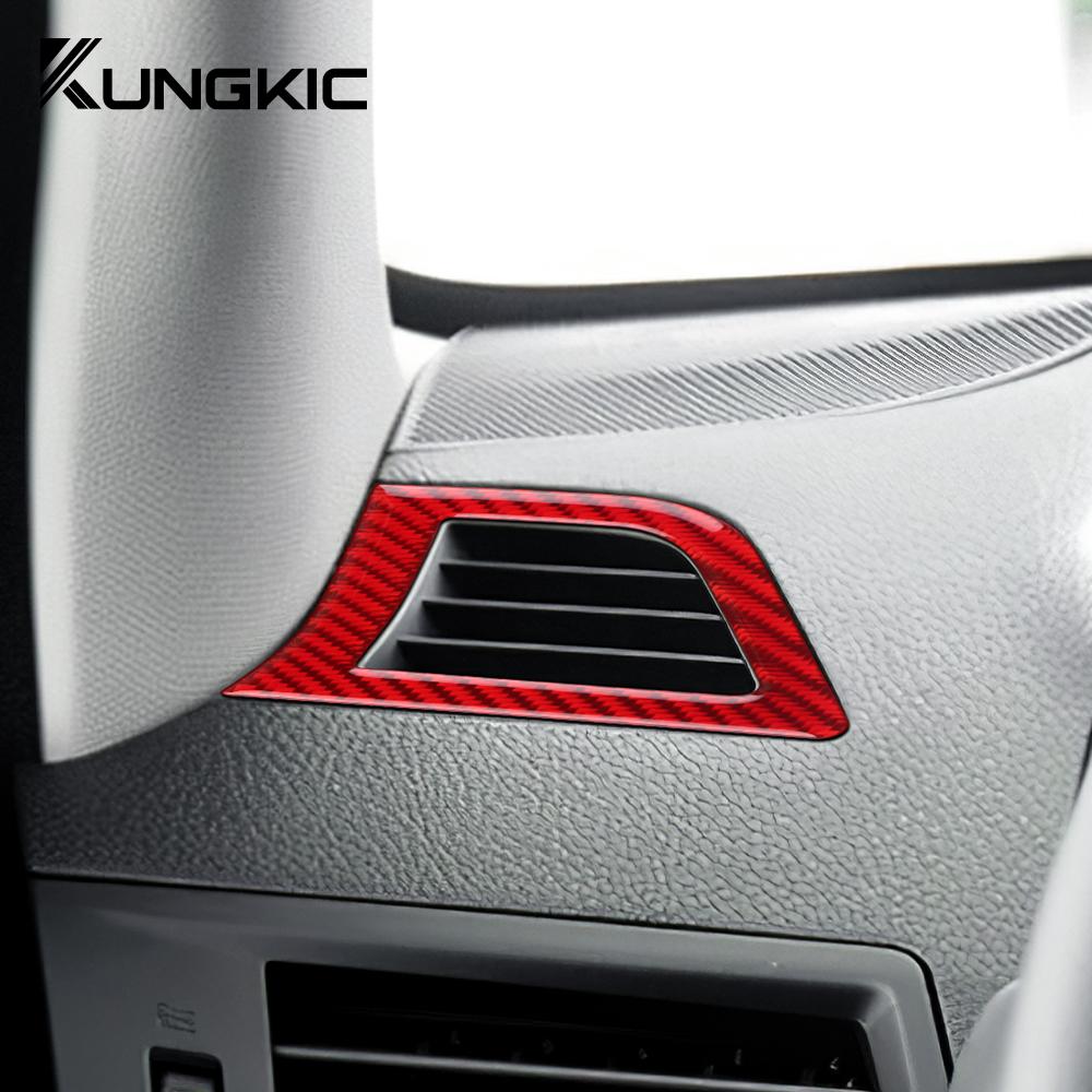 Real Soft Carbon Fiber Sticker For Subaru Legacy Outback 2010 2011 2012 2013 2014 LHD RHD Car Instrument Defogger Air Outlet