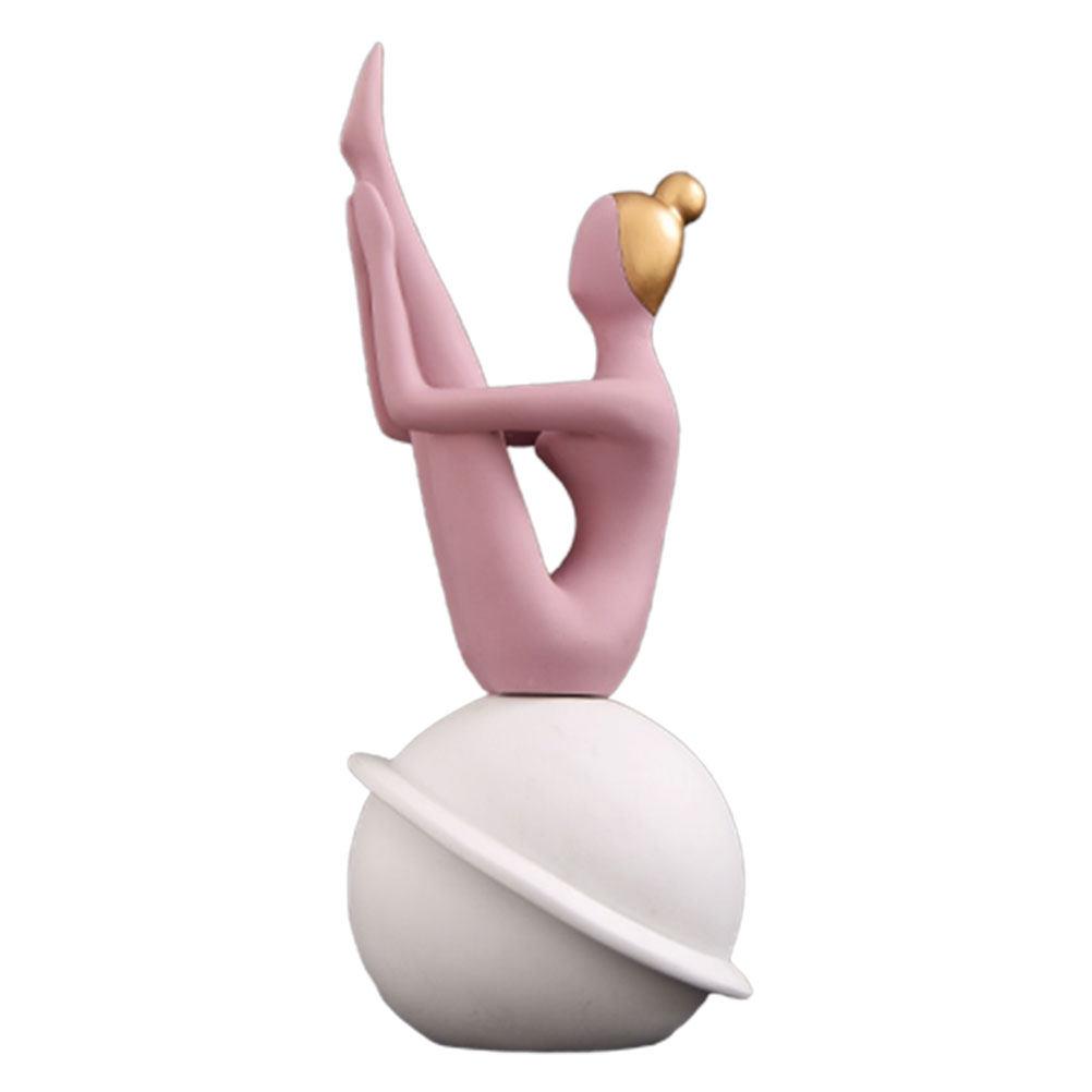 

Yoga Girl Decor Vintage Resin Craft Creative Purple Desktop Ornament for Home Office Bar Cafe Decoration Girl Desktop Ornament