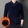 Men's Autumn/Winter V-Neck Imitation Mink Velvet Sweater - Soft, Warm, and Stylish Knitwear
