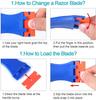 100pcs Double Sided Plastic Scraper Blades Window Floor Car Sticker Removal Replacement Window Cleaning Tool