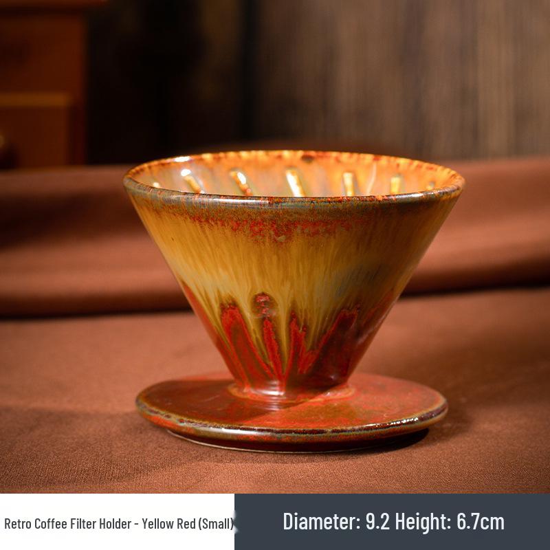 Ceramic Pour-over Coffee Filter Holder Set - American Style Drip Coffee Maker Funnel Tools