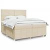 VidaXL Bed Slat Base with Mattress Cream 200x200 Cm Fabric 3291773