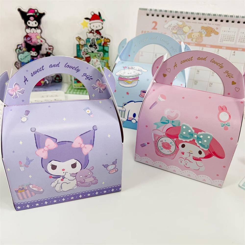 Cute Cartoon Handheld Gift Bag for Christmas, Candy, Snacks, and Wedding Favors. Perfect Packaging for Girls.