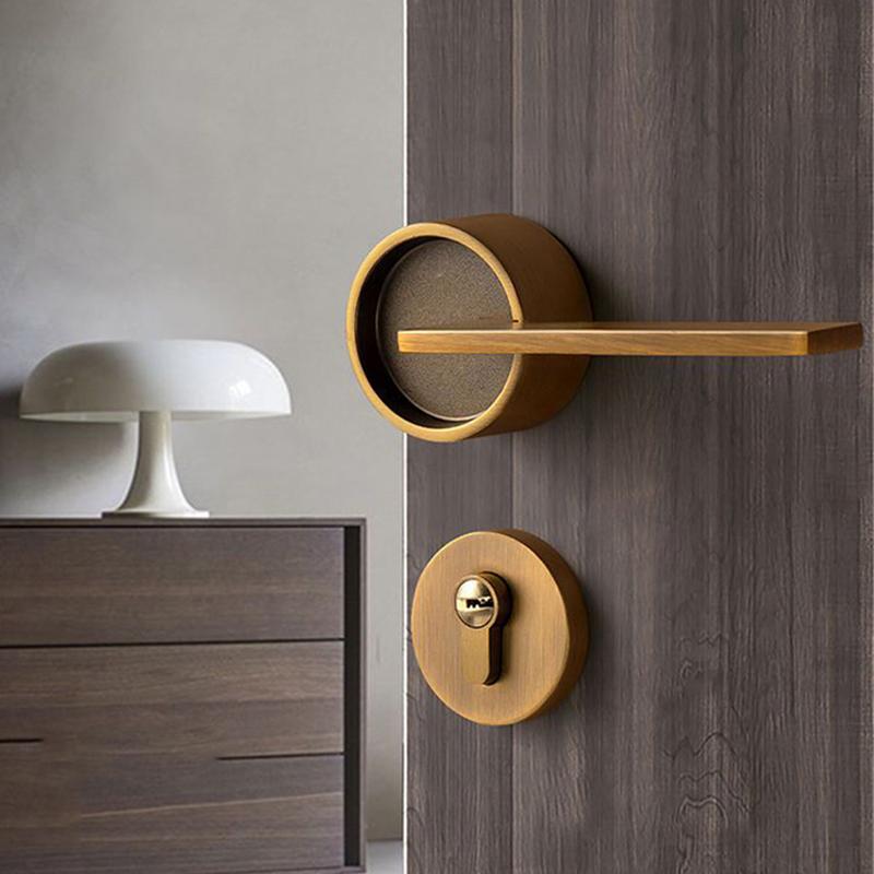 Serrature per Porte in Lega di Zinco Maniglia per Porta della Camera da Letto Stile Nordico Maniglia per Porta Interna Cilindro della Serratura Serratura per Porta Sicura Silenziosa Ferramenta per la Casa