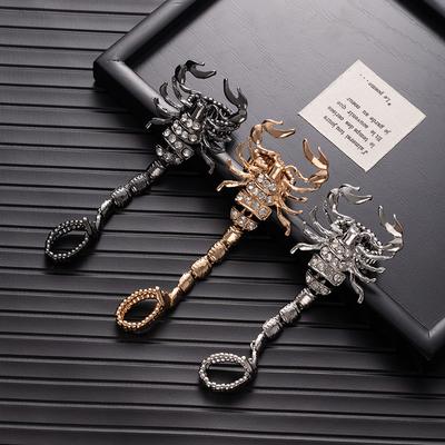White Metal Diamond Scorpion Ring Female Hip Hop Punk Personality Exaggerated Unique Ring