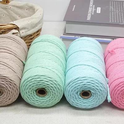 Cotton Macrame Cord Rope Colored Cotton Thread Macrame Materials DIY Crafts Crochet String for Christmas Wedding Home Décor