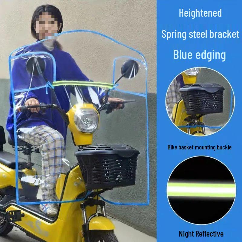 Universelles winddichtes, winterfestes, regendichtes Elektrofahrrad mit Handytasche für alle Jahreszeiten - Kältefestes Eltern-Kind-Liefermodell