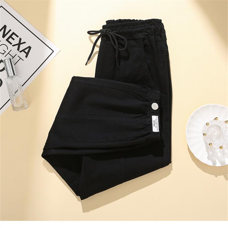 DIMANAF 2025 Plus Größe Frühling Frauen Hosen Mode Lose Patchwork Casual Stil Gestreiften Weiblichen Hosen Hosen Grün 4XL