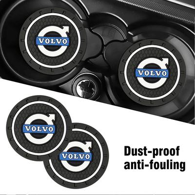 1/2pc for XC60 V60 S60 V40 V50 S40 S80 C30 XC40 XC70 V90 Car Anti-slip Pad Silicone Coaster Water Cup Holder Anti-slip Mat