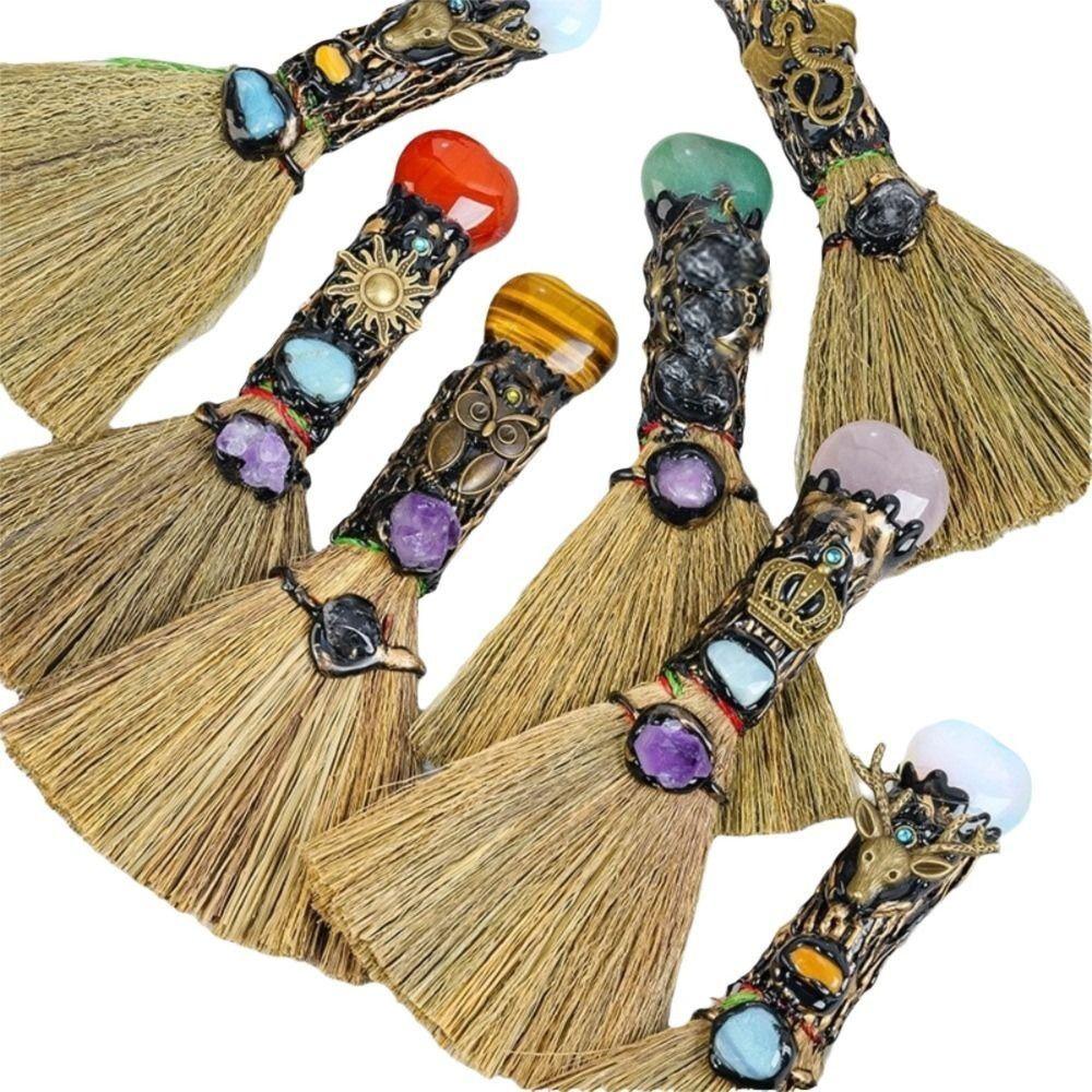 Handmade Witch Broom Spiritual Handmade Ritual Broom Ritual Magic Magic Broom  Halloween Decor